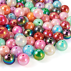50pcs perles acryliques irisées arc-en-ciel placage uv&nbsp;PACR-FP0001-05
