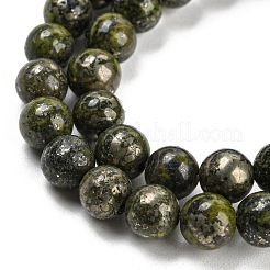 Natürlicher grüner Epidot mit Pyritperlensträngen&nbsp;G-G013-B02-01