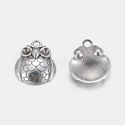 Halloween owl Legierung Anhänger Fassungen&nbsp;PALLOY-21198-AS-NR