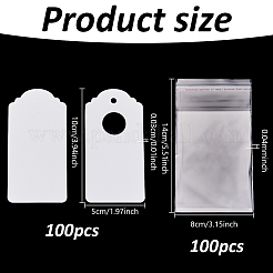 100 Stück Schmuck-Ausweis-Displaykarten aus Kraftpapier&nbsp;OPC-NB0001-04B