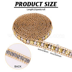 2.5 Yards Legierung Kette Nieten zurück Kleber Kleidung&nbsp;DIY-CA0006-98A-PG