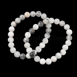 Bracelets extensibles ronds en quartz tourmaliné naturel&nbsp;GG-CBA12F1-02A-11