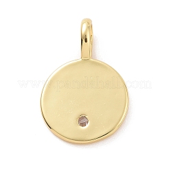 Pendenti ecologici in ottone placcato a cremagliera con micro pavé di zirconi cubici&nbsp;KK-F843-10G