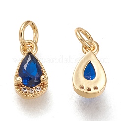 Ciondoli in ottone zirconi chiari micro pavé&nbsp;X-KK-F820-15B-G