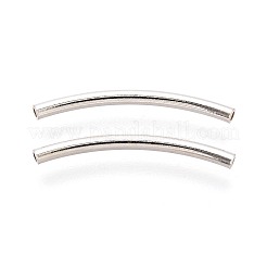 925 gebogene Rohrperlen aus Sterlingsilber&nbsp;STER-N016-124S