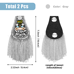 2 pièces d'épaulettes à pompon à la mode&nbsp;FIND-FH0008-79B