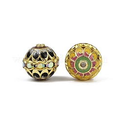Perles en laiton émaillé&nbsp;KK-L236-01A-G