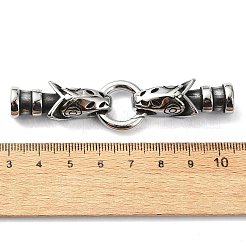 Anelli a molla in acciaio inossidabile 304 in stile tibetano&nbsp;FIND-Z046-04AS-01