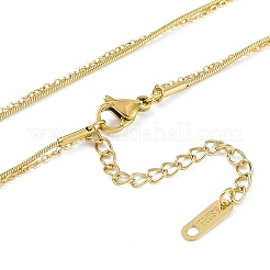 Ionenplattierung (IP) goldener Ton 304 Edelstahl Pavé Zirkonia Rechteck Anhänger Halsketten für Frauen&nbsp;NJEW-K276-09G-01