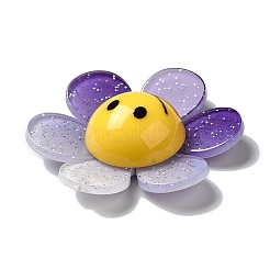 Große Anhänger aus Acryl mit Glitzerpulver&nbsp;MACR-M023-03F