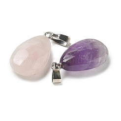 Colgantes de cristal de cuarzo natural&nbsp;G-K385-07P