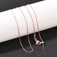 Collares deslizantes ajustables con cadena de caja de latón de 0.8 mm&nbsp;KK-H533-09B-RG