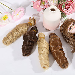 4 stücke 4 farben pp haar puppe perücke haar&nbsp;DIY-GL0005-56B
