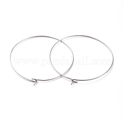 Boucles d'oreilles créoles en acier inoxydable chirurgical 316&nbsp;STAS-J025-01F-P