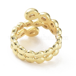 Gestellplattierter Messing-Mikropavé-Zirkonia-Ring für Damen&nbsp;RJEW-D020-04G