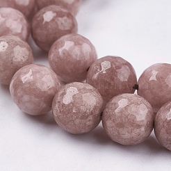 Chapelets de perle en jade blanc naturel&nbsp;G-R166-10mm-16