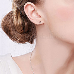 925 orecchini a bottone in argento sterling rodiato&nbsp;JE710A-02