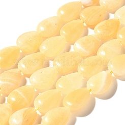 Natürliche gelbe Jade Perlen Stränge&nbsp;G-I377-A04