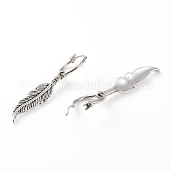 5 paio di set di orecchini di piume in lega di stile tibetano 5 stili&nbsp;EJEW-JE04454