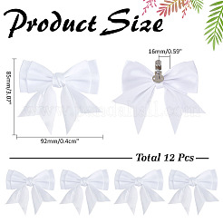 12 Stück Schuhschnallenclips aus Polyester mit Schleife&nbsp;HJEW-HY00142