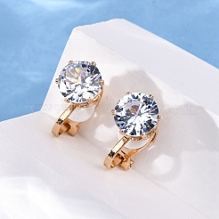 Boucles d'oreilles à clip en alliage de silicone&nbsp;EJEW-Z120-02G-01