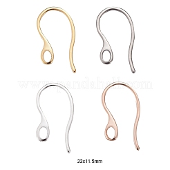 32 pieza de ganchos para pendientes de acero inoxidable 304 de 4 colores&nbsp;STAS-LS0001-04