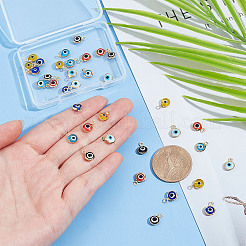36 Stück 6 Farben handgemachte böser Blick Bunte Malerei Charms&nbsp;FIND-AR0002-02