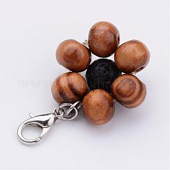 Pendentifs de perles de bois&nbsp;HJEW-JM00203-01