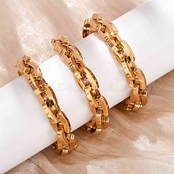 Collares de cadena de eslabones de acero inoxidable 304 para mujeres y hombres.&nbsp;NJEW-F363-06G
