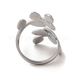 Componenti per anelli con polsino aperto in acciaio inossidabile 304 anti-ossidazione&nbsp;RJEW-Z015-06P