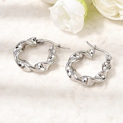 Pendientes de aro de acero inoxidable 304&nbsp;EJEW-L313-03P