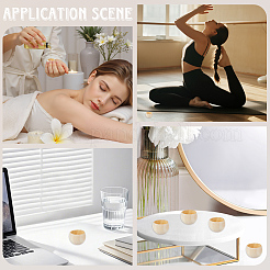 10 diffusore di aromaterapia in legno semicircolare&nbsp;AJEW-GF0015-18A