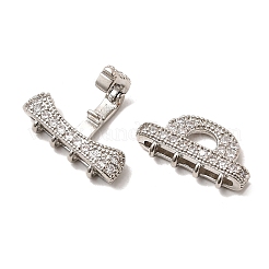 Messing Micro Pave klare Zirkonia Falte über Verschlüsse&nbsp;KK-C075-33P