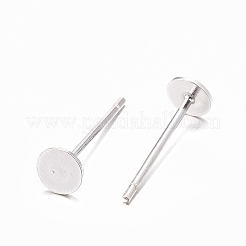 925 apprêt pour boucles d'oreilles à tige plate en argent sterling&nbsp;STER-K167-045C-S