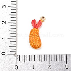 Anhänger aus Emaille mit frittierten Garnelen&nbsp;LS-ENAM-P264-01E-G