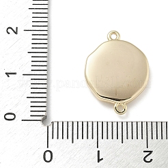 Ciondolo ovale in ottone smaltato con connettore a forma di fiore&nbsp;KK-M308-06G-02
