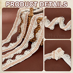 Rubans à pompons en polyester avec perles et paillettes&nbsp;OCOR-WH0082-282