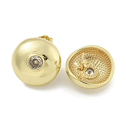 Aretes de latón con micro pavé de circonio cúbico para mujer&nbsp;EJEW-E312-01B-G