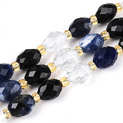 Colliers de perles en obsidienne naturelle&nbsp;G-N358-04A-02