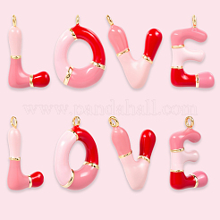 8 pz 4 stili pendenti in ottone smaltato&nbsp;KK-BBC0019-23