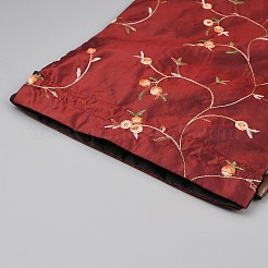 Sacchetti con coulisse in juta con fiori ricamati&nbsp;ABAG-WH0048-39C