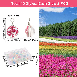 30 Uds 15 colgantes de vidrio transparente de colores&nbsp;GLAA-CD0001-07