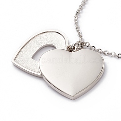 Collana con pendente in alluminio vuoto a sublimazione&nbsp;NJEW-E020-01P-02