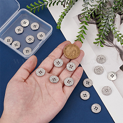 20 Stück Legierung mit Strassknöpfen&nbsp;BUTT-MA0001-05