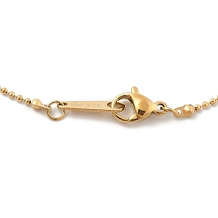 Colliers à chaîne à billes en acier inoxydable 304 avec pendentif en forme de cœur rouge en acrylique plaqué ionique (IP) pour femmes&nbsp;NJEW-F328-06G