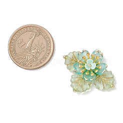 Pendentifs en laiton et perles de verre en forme de fleur&nbsp;PALLOY-MZ01118-02