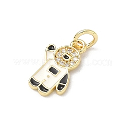Pendentifs avec zircon cubiques à micro-pavés en laiton&nbsp;KK-H255-33G