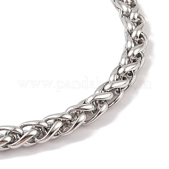 304 Edelstahl Wolfskopf König Weizen Kette Wikinger Mjolnir Thor Hammer Anhänger Halsketten für Männer&nbsp;NJEW-K278-12AS