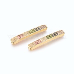 Perline zirconi micro pave  in ottone&nbsp;ZIRC-G146-01-RS