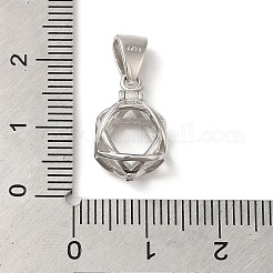 Rhodinierter Käfiganhänger aus 925 Sterlingsilber&nbsp;STER-G038-01P